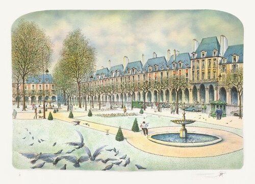 Paris - Place des Vosges II by Rolf Rafflewski, 인쇄 for Sale on Singulart
