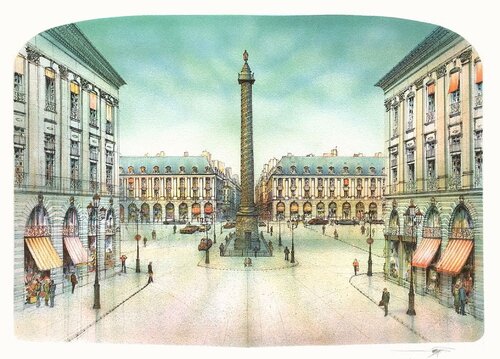 Paris - Place Vendôme by Rolf Rafflewski, 인쇄 for Sale on Singulart