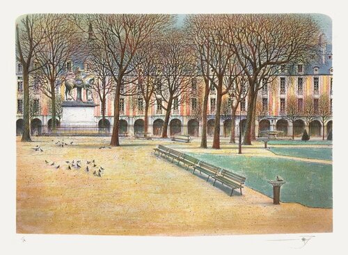 Paris - Place des Vosges III by Rolf Rafflewski, 인쇄 for Sale on Singulart