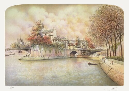 Paris - La pointe de l'Ile Saint Louis von Rolf Rafflewski, Druck kaufen auf Singulart