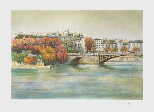 Paris - Perspective vers l'Ile Saint Louis van Rolf Rafflewski, Afdruk te koop op Singulart