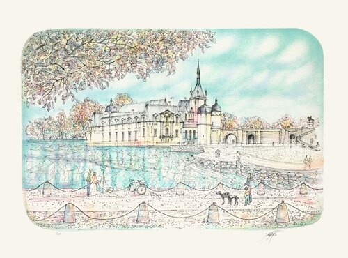 Châteaux de France - Chantilly von Rolf Rafflewski, Druck kaufen auf Singulart