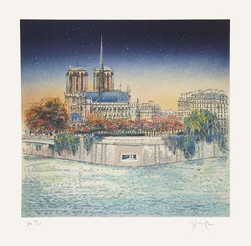 Paris - L'abside de Notre-Dame, effet de nuit Rolf Rafflewski