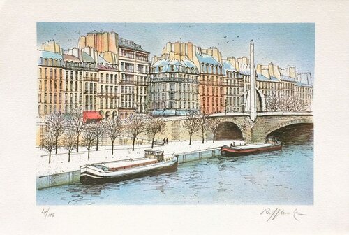 Paris - Le quai Saint Bernard et Sainte Geneviève Rolf Rafflewski