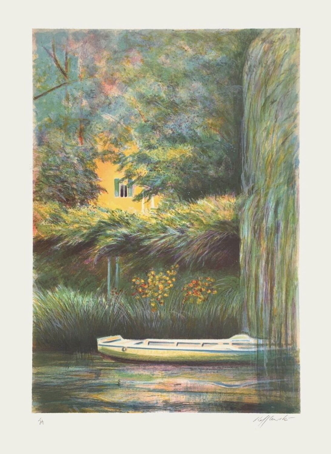 Giverny - La maison jaune I Rolf Rafflewski Stampa in vendita