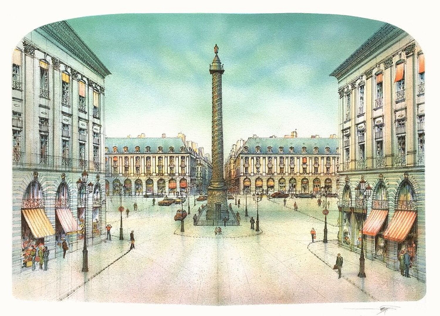 Paris - Place Vendôme Rolf Rafflewski Druck zu verkaufen
