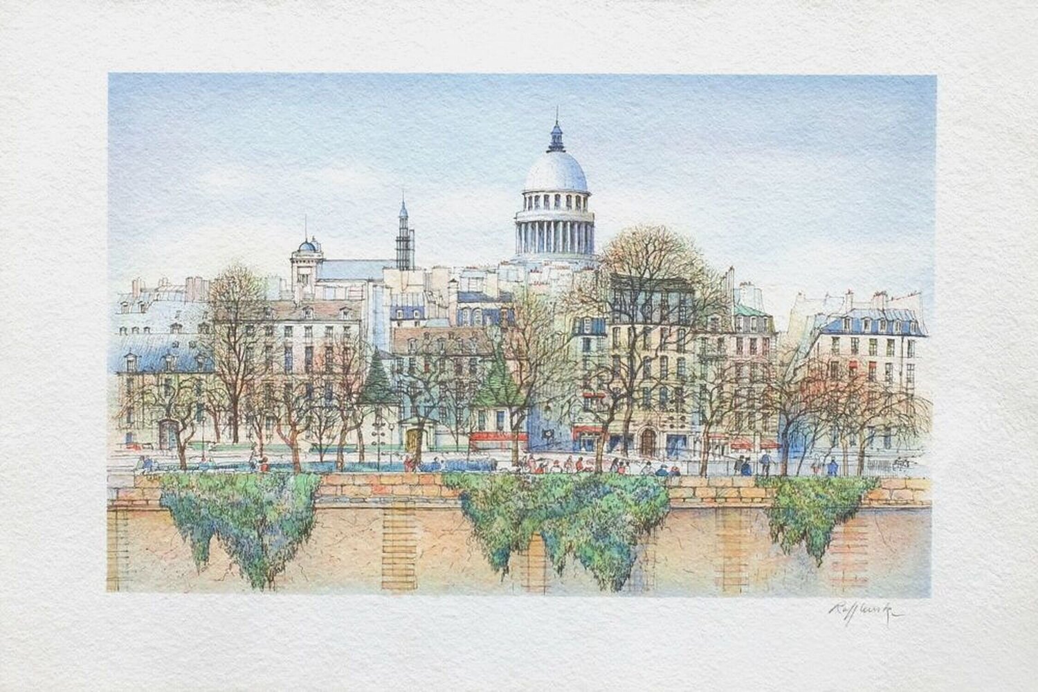 Paris, la Seine et le Panthéon Rolf Rafflewski Stampa in vendita