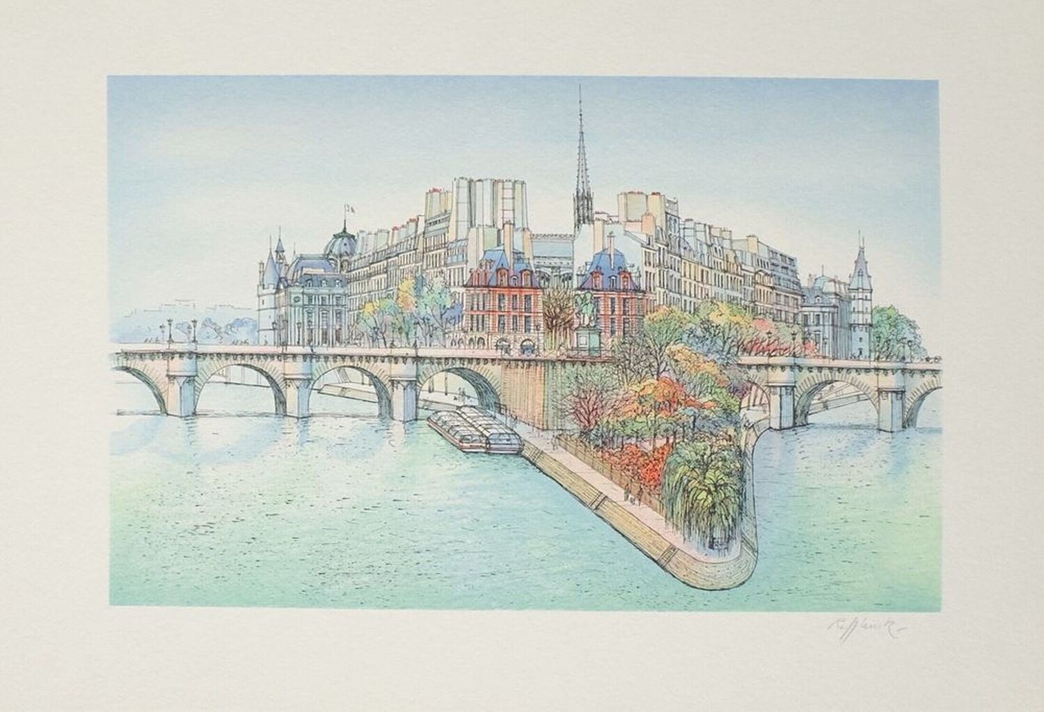 Paris, la Seine et le Vert-Galant Rolf Rafflewski Druck zu verkaufen