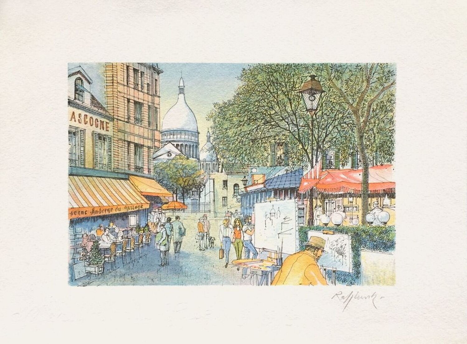 Paris - Montmartre place du Tertre Rolf Rafflewski Druck zu verkaufen