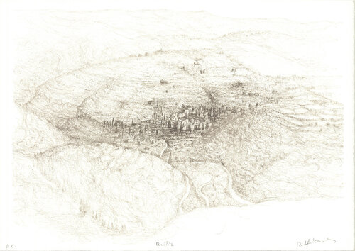On the Edge of Mordor - 1982 Lithograph - SIGNED 17.5" x 24.5" by Raffi Kaiser, Print for Sale on Singulart