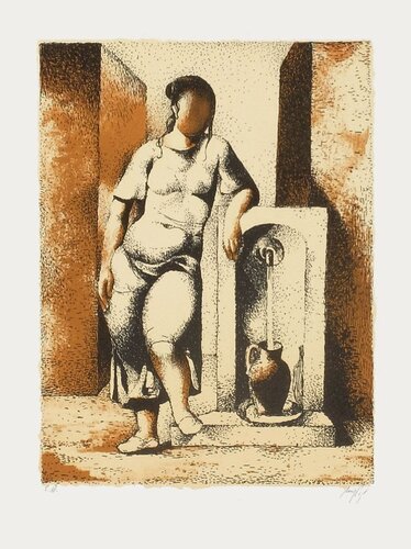Femme à la fontaine von Manolo Ruiz Pipo, Druck kaufen auf Singulart