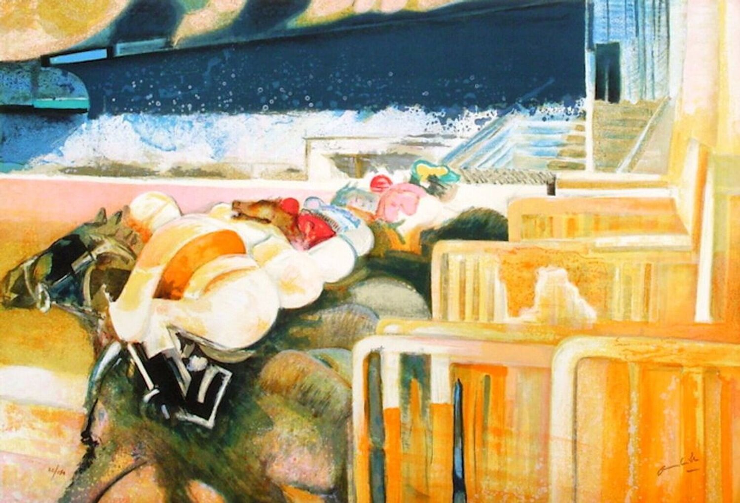 Départ de course à Chantilly Paul Ambille