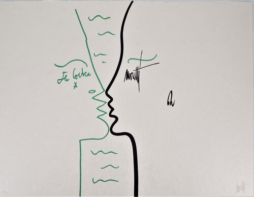 Le baiser by Raymond Moretti, Print for Sale on Singulart