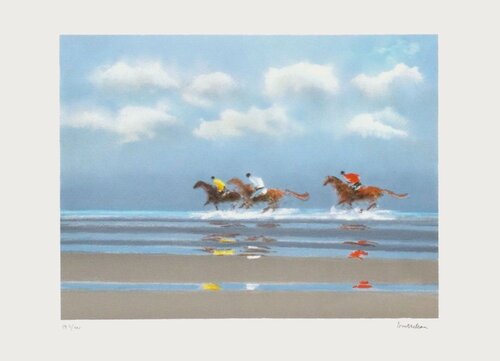 Premier galop à Deauville II von Pierre Doutreleau, Druck kaufen auf Singulart