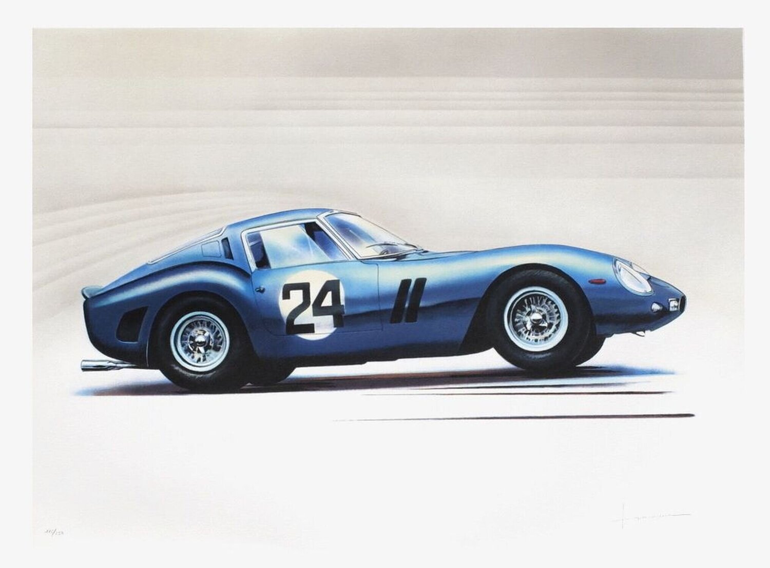 Ferrari 250 GTO - 4 door Jean Hirlimann (N.D) : Afdruk Lithografie -  Singulart, image size:1500x1108