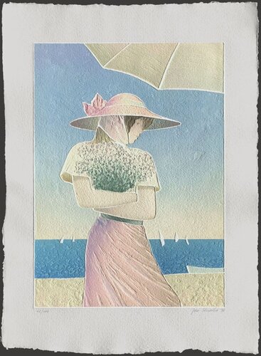 A la plage von Jan Znosko, Druck kaufen auf Singulart