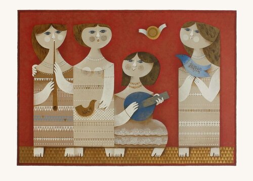 Les musiciens by Samy Briss, Print for Sale on Singulart