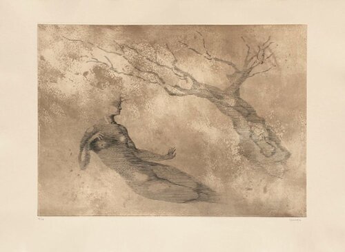 Femme à l'arbre von Ferdinand Springer, Druck kaufen auf Singulart