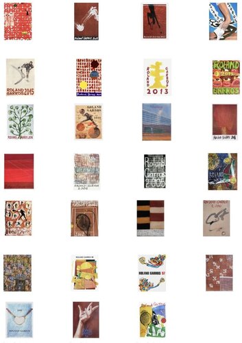 27 affiches (1992 - 2019) par ROLAND-GARROS Affiches officielles, Œuvre sur papier en vente sur Singulart