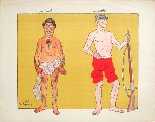 Un civil - un poilu by Tancrède Synave, Print for Sale on Singulart