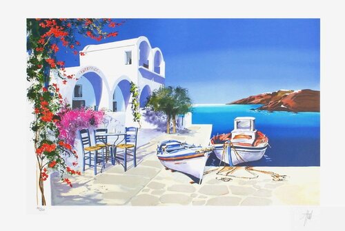 Grèce - bateaux de pêcheurs André Bongibault