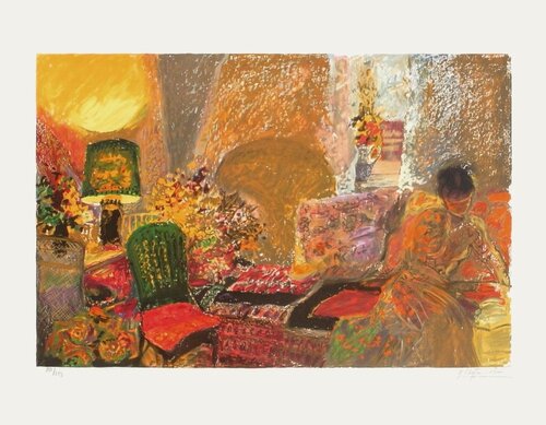 Femme au sofa van Yvonne Cheffer-Delouis, Afdruk te koop op Singulart