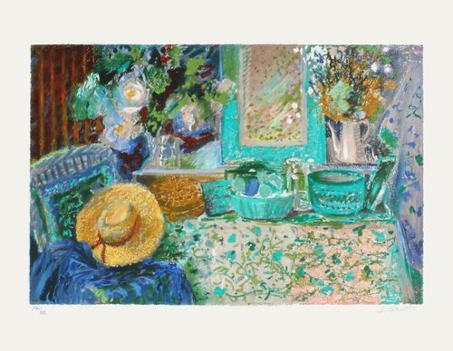 Le chapeau de paille von Yvonne Cheffer-Delouis, Druck kaufen auf Singulart