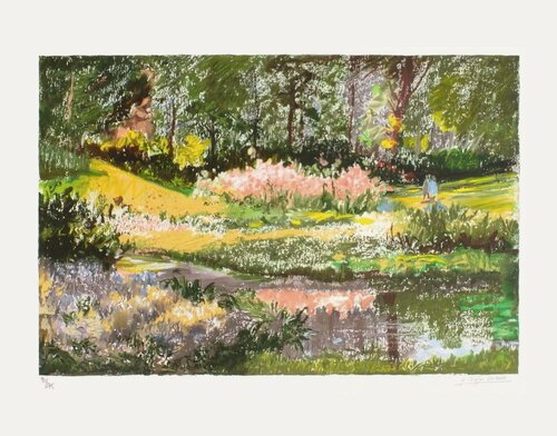 Les iris roses by Yvonne Cheffer-Delouis, Print for Sale on Singulart