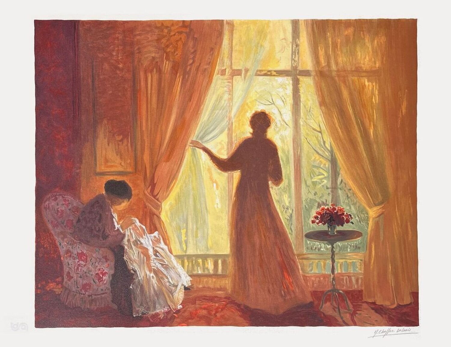 A la fenêtre Yvonne Cheffer-Delouis