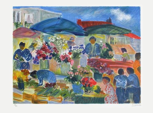 Scène de marché de Nancy DeLouis, Impresión a la venta en Singulart