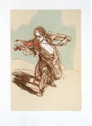 Violon solo van Claude Weisbuch, Afdruk te koop op Singulart