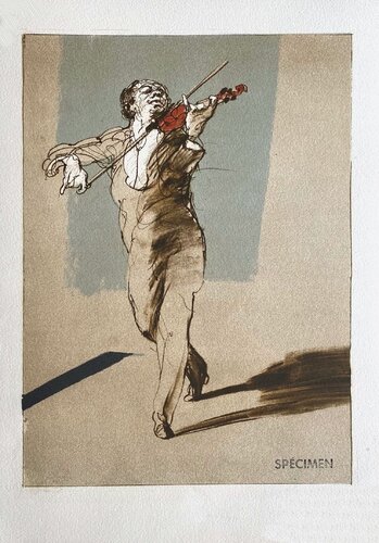 Violon solo by Claude Weisbuch, Print for Sale on Singulart