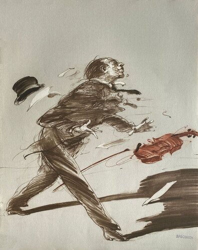 Départ pour le concert van Claude Weisbuch, Afdruk te koop op Singulart