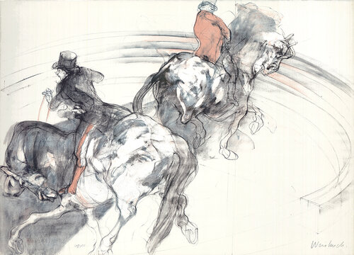 Two Horsemen  di Claude Weisbuch, Stampa in vendita su Singulart