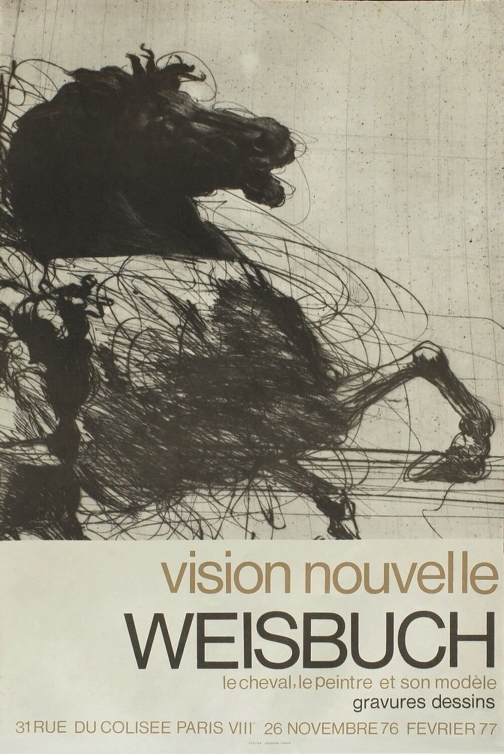 Expo 77 - Vision Nouvelle Claude Weisbuch Stampa in vendita
