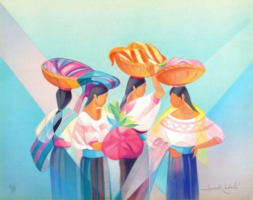 Femmes du Guatemala van Janick Lederle, Afdruk te koop op Singulart