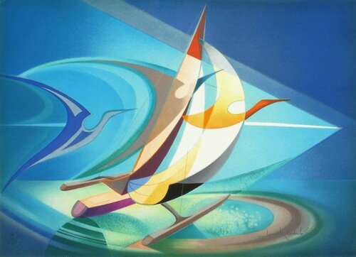 Le trimaran von Janick Lederle, Druck kaufen auf Singulart