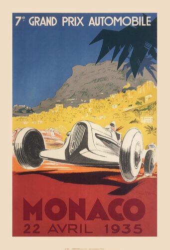 Grand Prix de Monaco 1935 de Georges Hamel, Impresión a la venta en Singulart