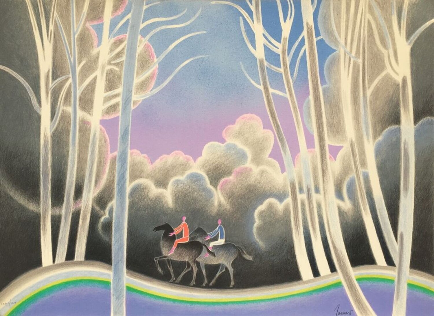 Promenade en forêt Albert Zavarov Stampa in vendita