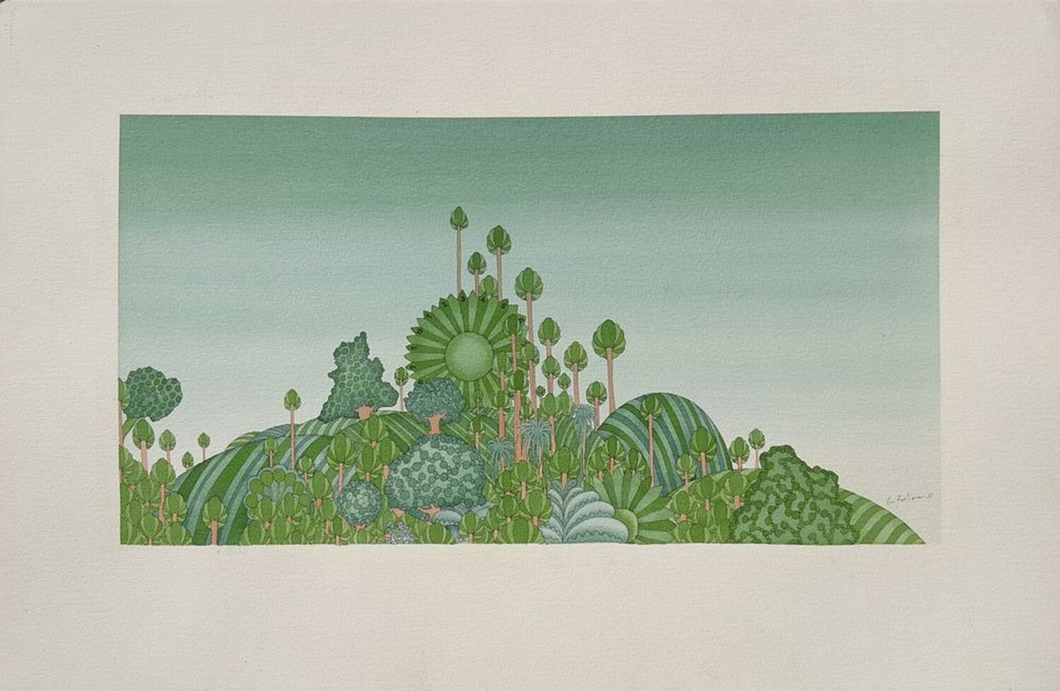 Paysage tropical Jean-Paul Griffoulière Originalgemälde zu verkaufen