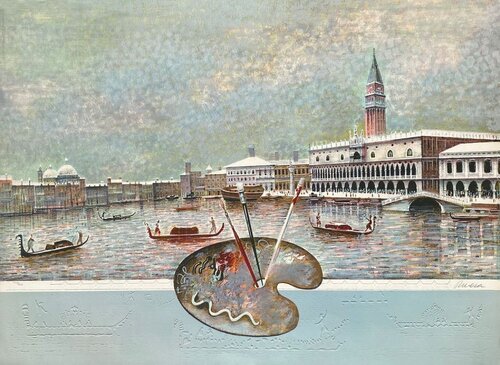 Paysage à la palette - Venise par Antonio Rivera, Édition en vente sur Singulart