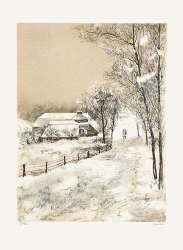 Grande maison sous la neige par Antonio Rivera, Édition en vente sur Singulart