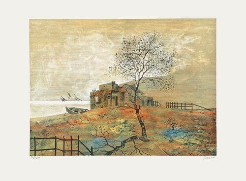 Maison de pêcheurs di Antonio Rivera, Stampa in vendita su Singulart