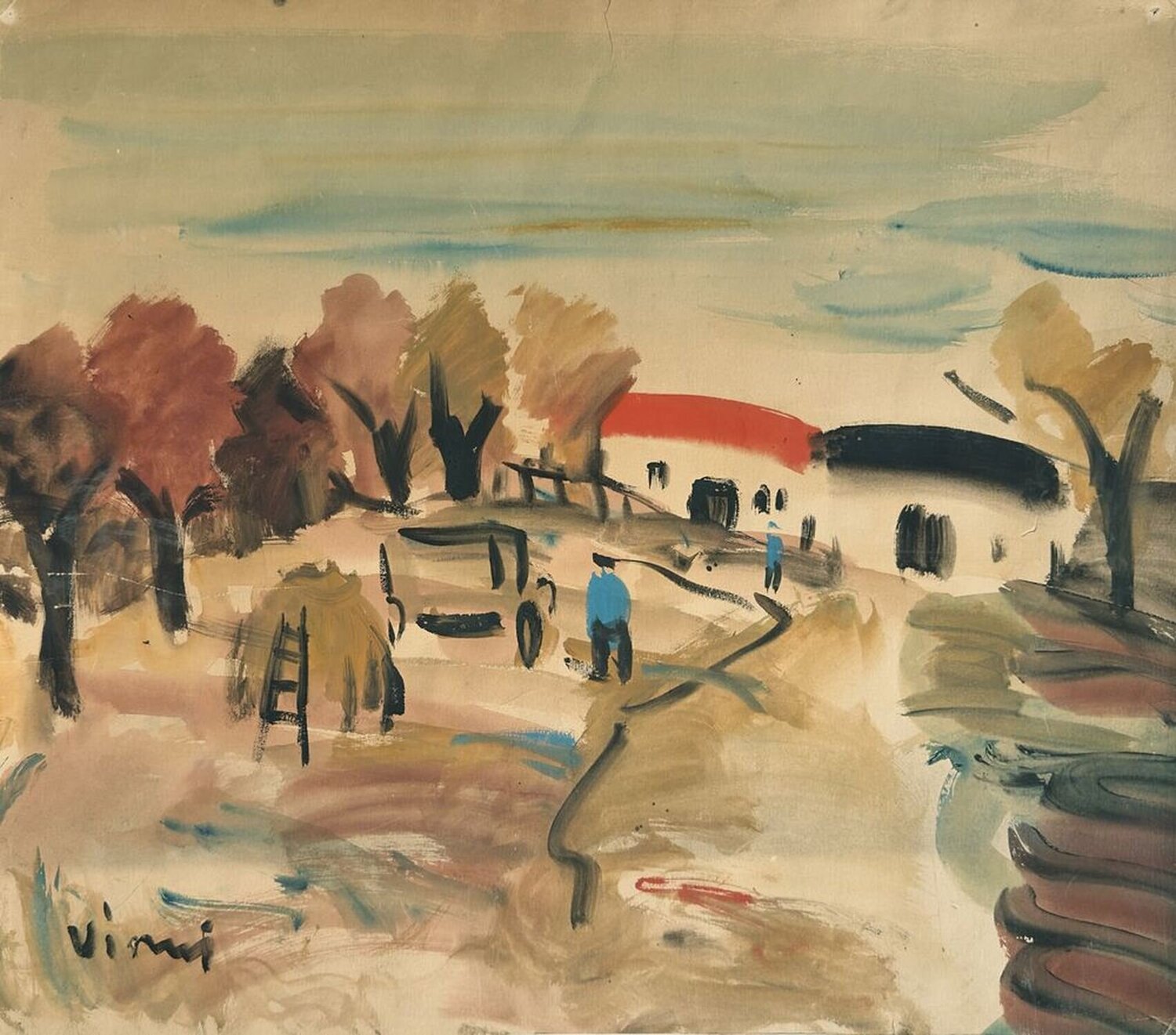 Paysage II Sylvain Vigny Dipinto originale in vendita