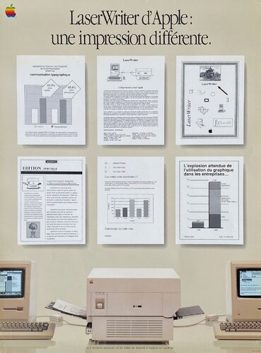 Apple - Laser Writer von COLLECTIF - PUBLICITE, Druck kaufen auf Singulart