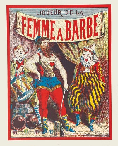 Liqueur de la femme à barbe van COLLECTIF - PUBLICITE, Afdruk te koop op Singulart