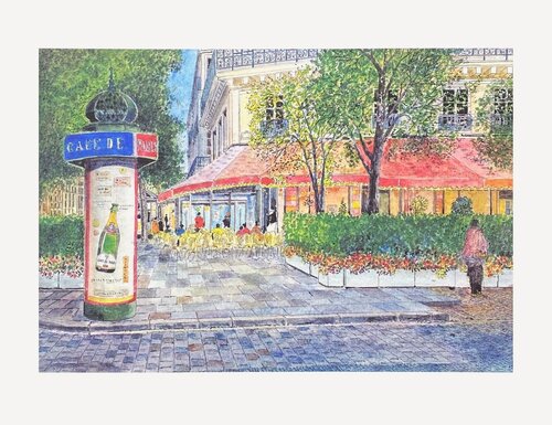 Café de Paris au Fouquet's par Jean Monneret von COLLECTIF - PUBLICITE, Druck kaufen auf Singulart