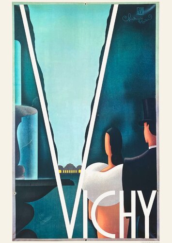 Wagons-lits - PLM Vichy d'après CHAUFFOUR van COLLECTIF - PUBLICITE, Afdruk te koop op Singulart