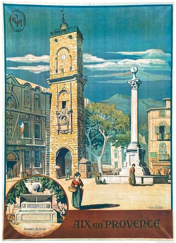 Wagons-lits - PLM Aix en Provence d'après Jean Julien par COLLECTIF - PUBLICITE, Édition en vente sur Singulart