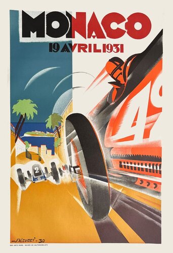 Monaco 1931 Grand Prix automobile par Robert Falcucci von COLLECTIF - PUBLICITE, Druck kaufen auf Singulart